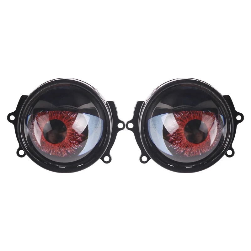 3 Inch APP Control 12V LED Demon Eye RGB Dynamic 8+1 Modes Red Purple Ice Blue Green Car Headlight Retrofit Kit Universal DRL