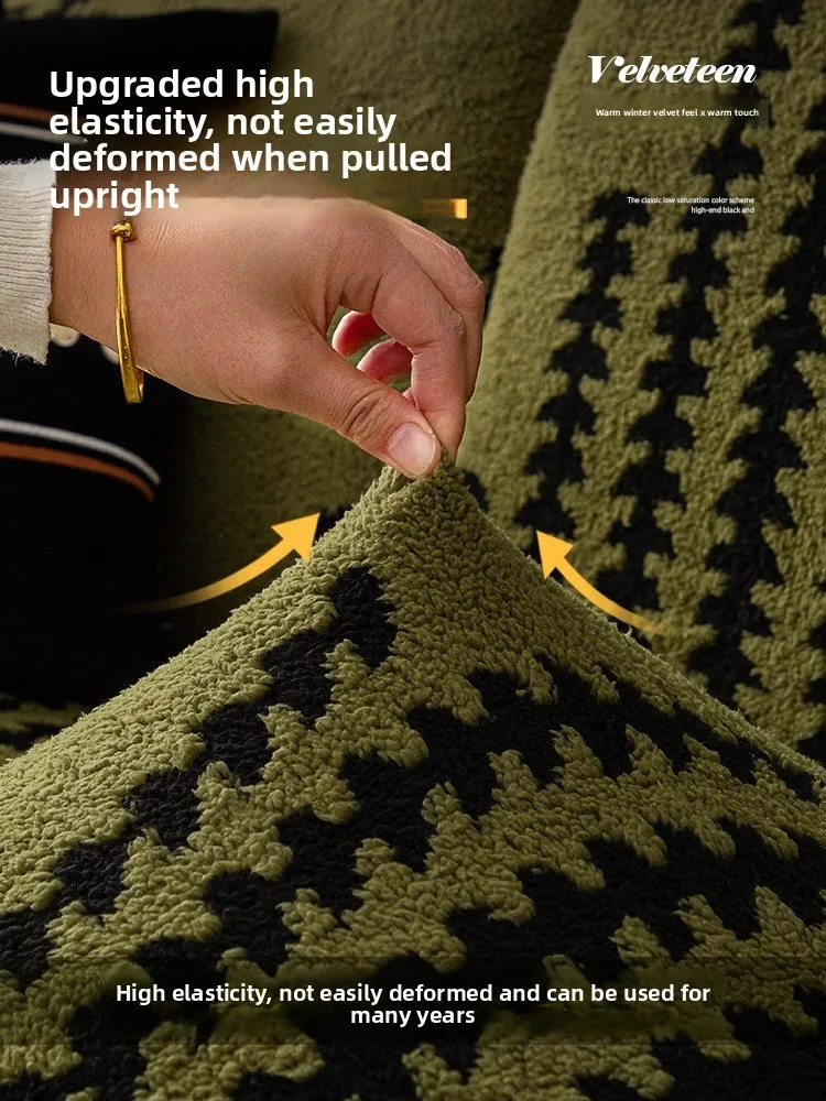 

Plu Universal Sofa Cover Winter Warm hine Waable Dustproof Scratch Proof Couch Cuion Protector Modern Luxury Sle