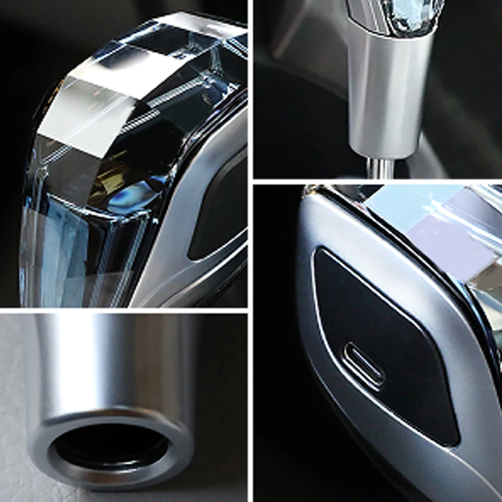 مقبض تروس يعمل باللمس مع 7 ألوان فاتحة، مقبض ناقل الحركة الكريستالي الأوتوماتيكي المتوافق مع معظم السيارات #6