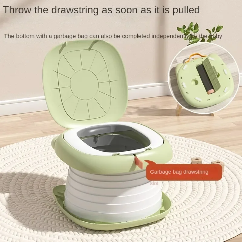 Children's Car Folding Toilet Outdoor Camping Emergency Travel Toilet Thickened Seat Portable Urinal Durable & Easy to Use