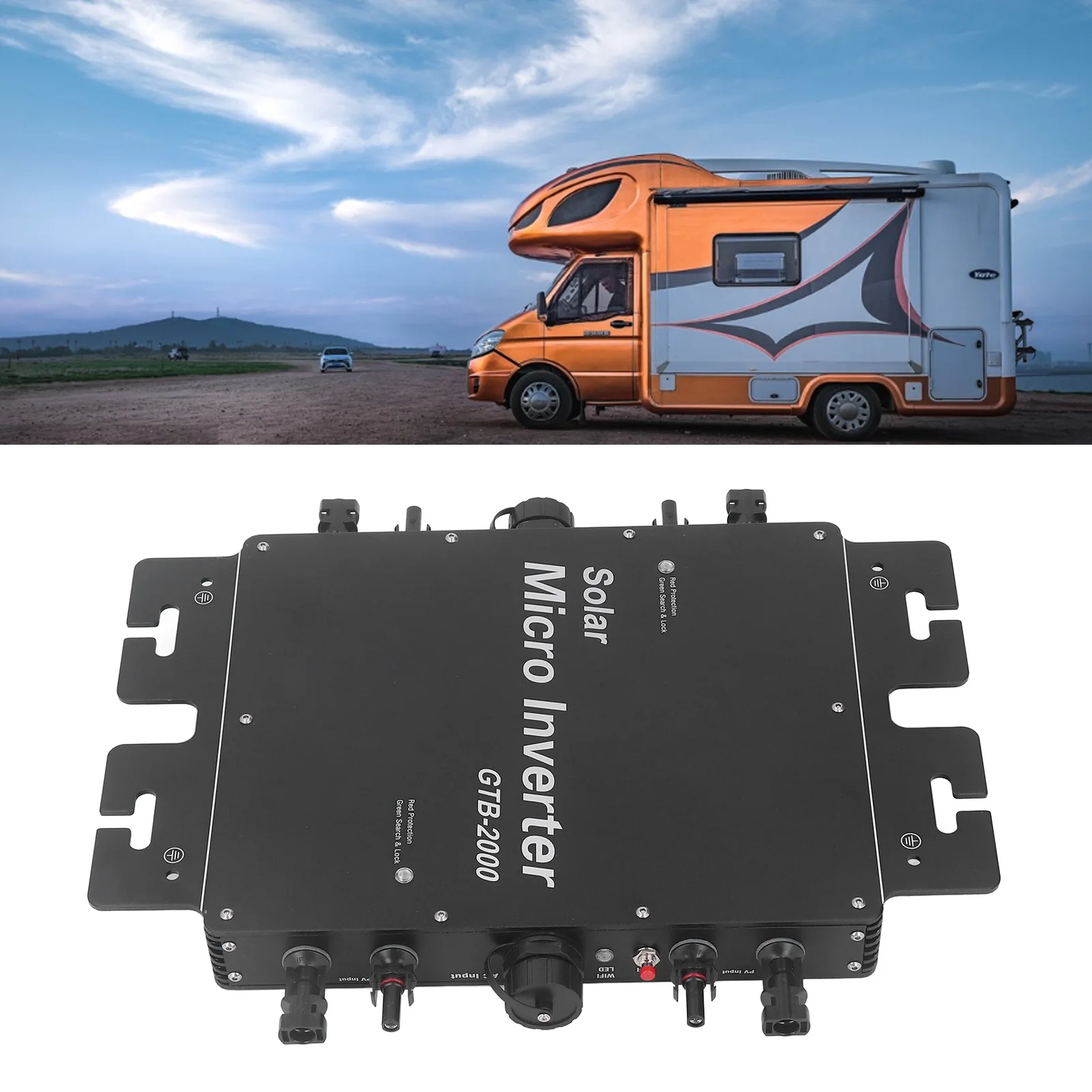 ソーラーグリッドタイインバーター 2000W MPPT WiFi制御 防水 パワーソーラーグリッドタイインバーター ソーラーインバーター