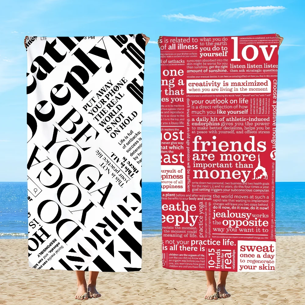 Luxury L-LululemonS-ES Towel Textile Bathrobe Beach Quick-Drying Lightweight Portable Camping Swim Pool Travel