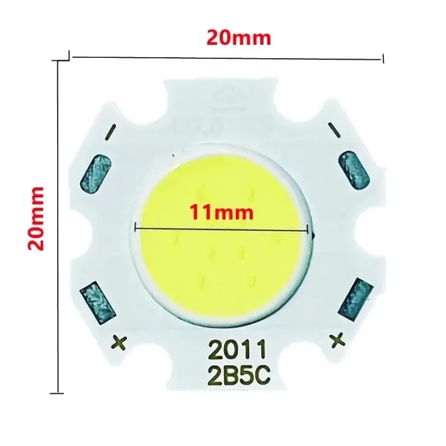 High Power Three Color COB LED Source Chip  Lamp Beads11mm Luminous Surface 3W 5W 7W Light Bulb Light Lamp Spotlight Down Lamp