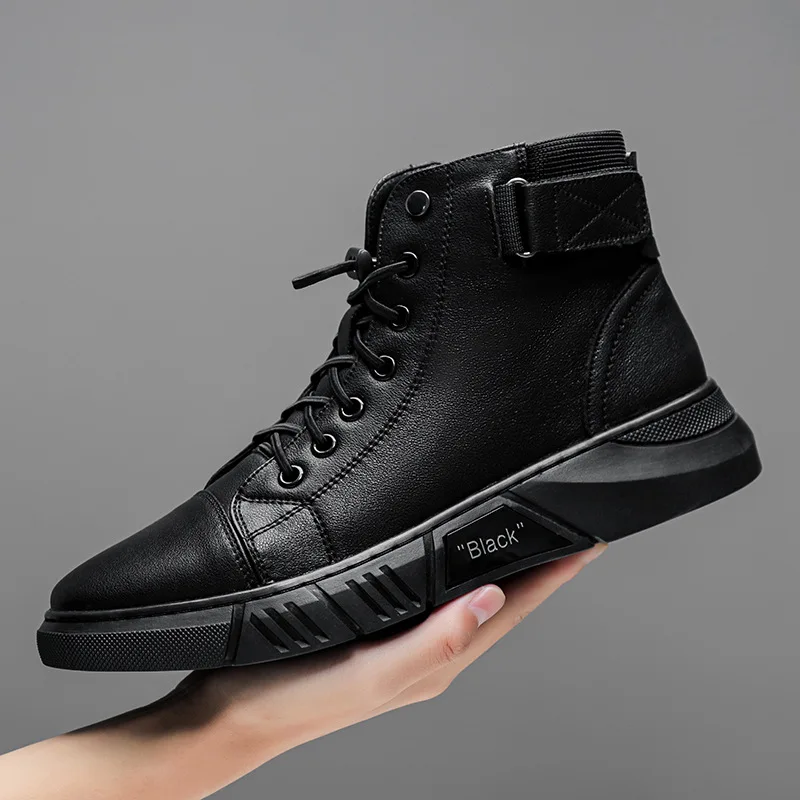 Autumn New High Top Work Shoes for Men Platform Ankle Boots Fashion Quality  Boots Outdoor Booties Zapatos De Hombre