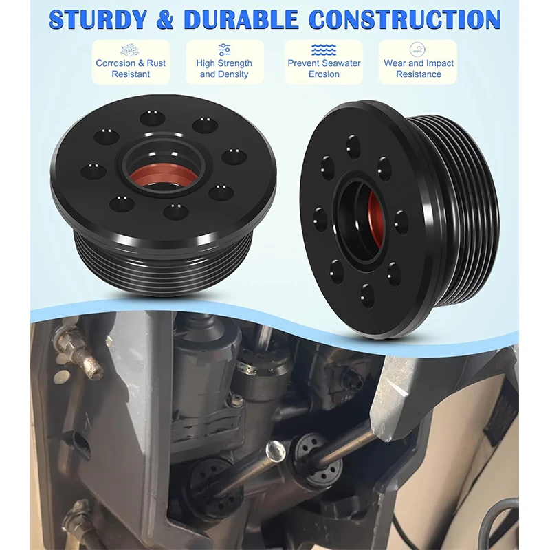2PCS Screw End with Seals Tilt and Trim Fits for 115-250HP Honda/Suzuki/Yamaha 2 & 4 Stroke Engines, 64E-43821-01-00 FSM023