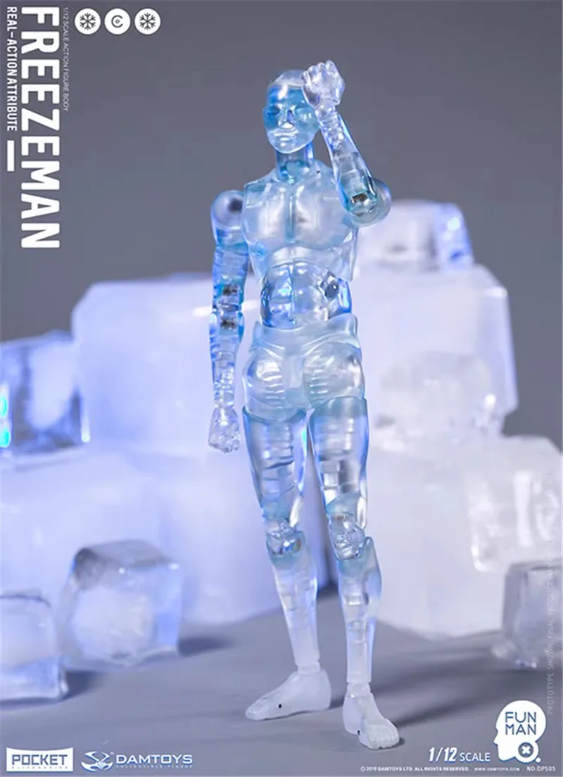 DAMTOYS DPS05 1/12 Scale Action Figure Body Freezeman 14.5cm 6inch Male Flexible Joint Red Body Collection Toys Fans Gifts