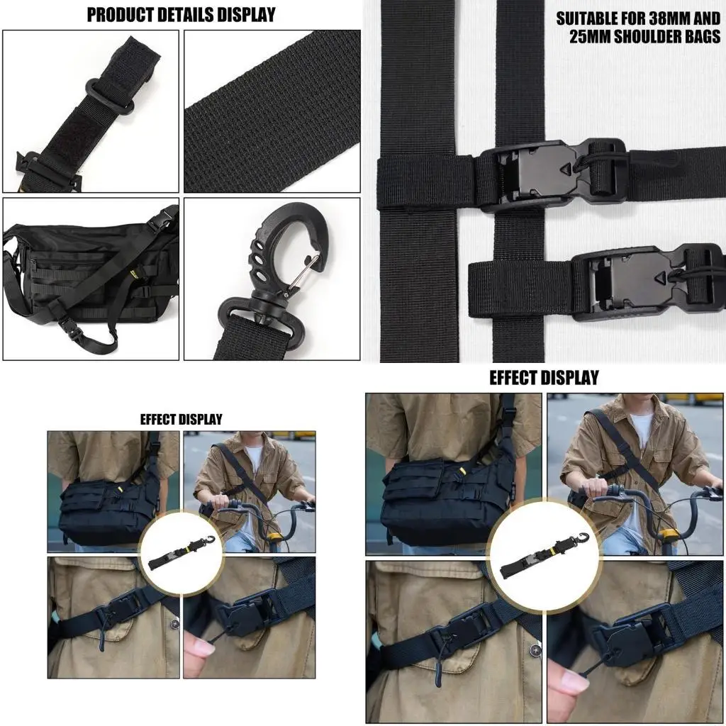  Backpack Three Point Assisting Strap Bag Stabilizer Strap Shoulder Support Strap