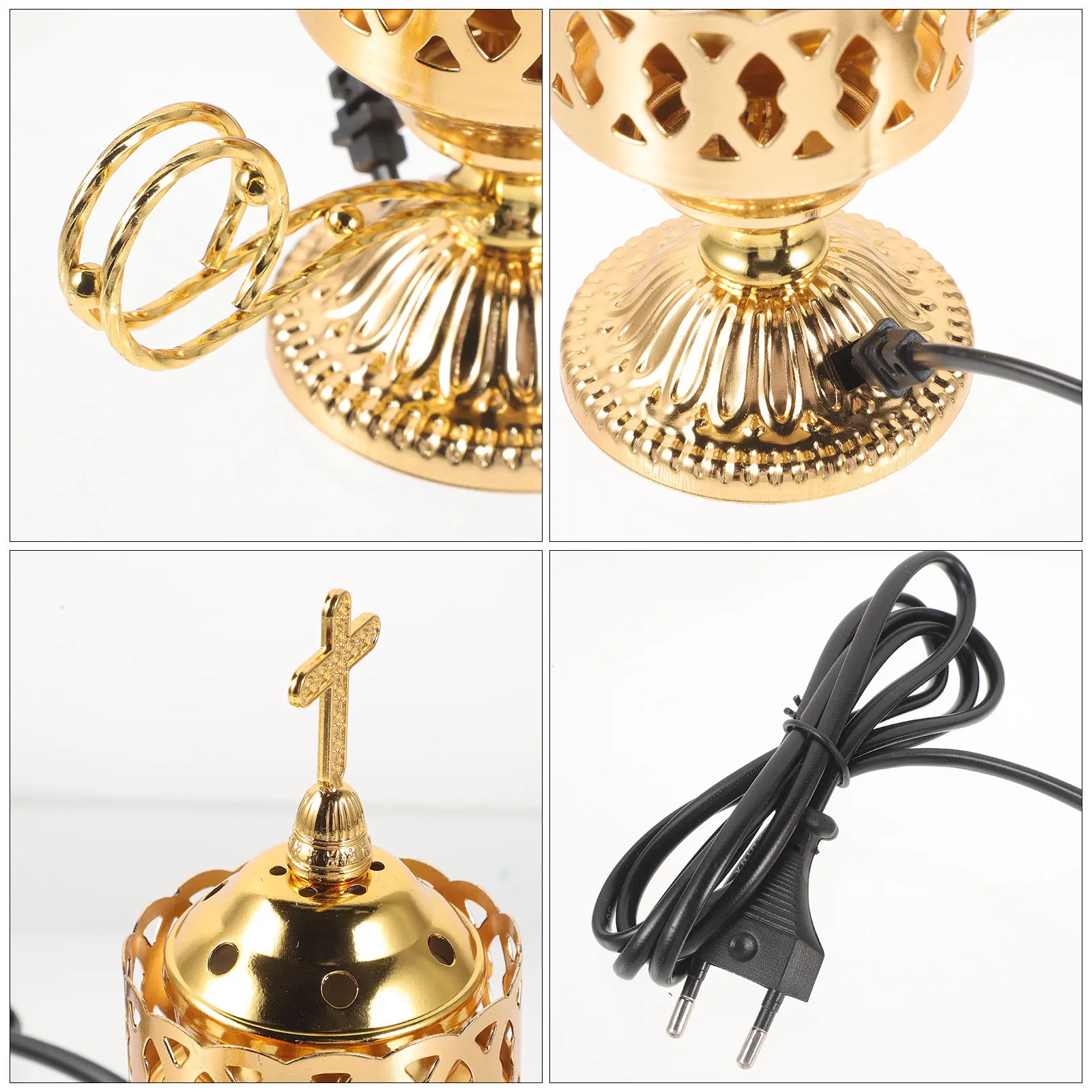 

Electric Incense Burner Iron Middle Eastern Style Powder Incense Holder For Home Decor Table Centerpiece Living Room