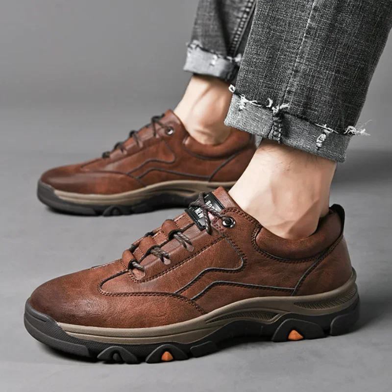 Men's Casual Shoes Outdoor Sneakers Men Retro Leisure Business Shoes Non Slip Comfortable Sports Walking Botines Para Hombres