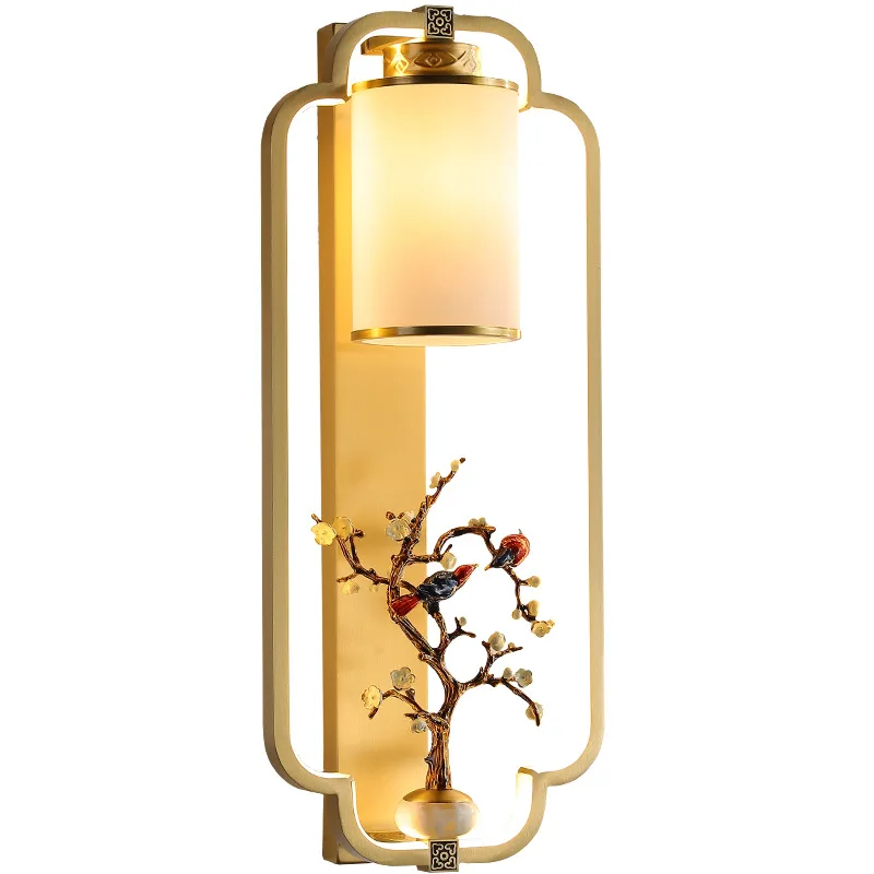 

bedside, high-end, new Chinese style, bedroom lamp, living room background wall lamp, hotel aisle