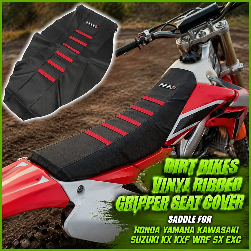 Motorcycle Vinyl Ribbed Gripper Soft Seat Cover For Yamaha YZ250 YZ125 YZ450F YZF450 WR250F WR450F YZF TTR KX KXF WRF SX EXC