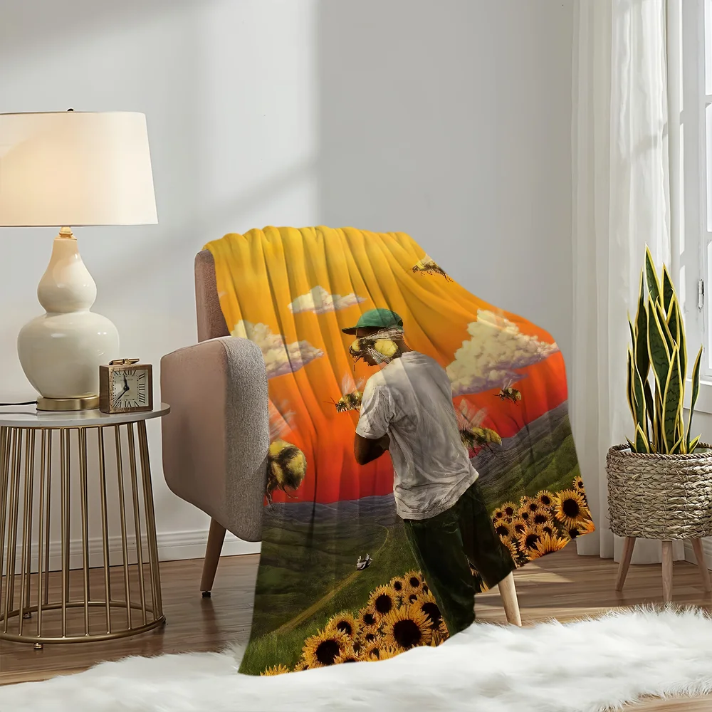 المغني T-Tyler C-الخالق Chromakopia بطانية أفخم قيلولة أريكة البساط لغرفة المعيشة مكتب السرير عيد ميلاد المنزل السفر هدايا الأطفال