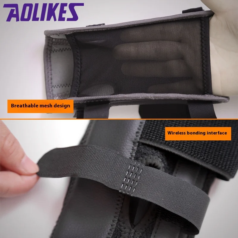 1PCS AOLIKES Wrist Brace Support Sport WristBand Safe Steel Splint Hand Thumb Bandage Wrist Wraps For Men Women Dislo