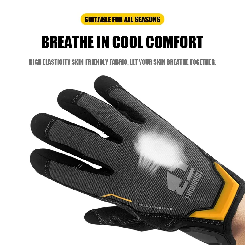 ToughBuilt TB-G03-L/TB-G03-XL Microfiber Abrasion Resistant Work Gloves Protective Tools Accessories