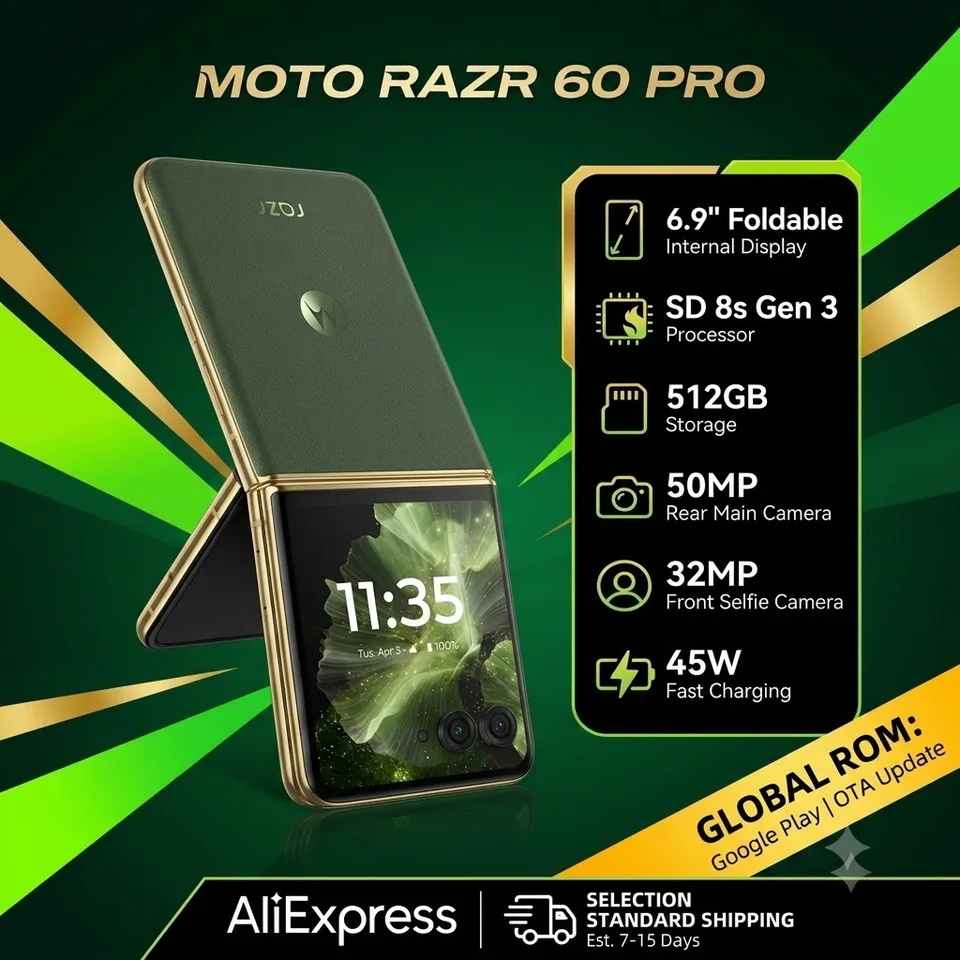 Lenovo Motorola Razr 60 Pro 6.9 Foldable Phone