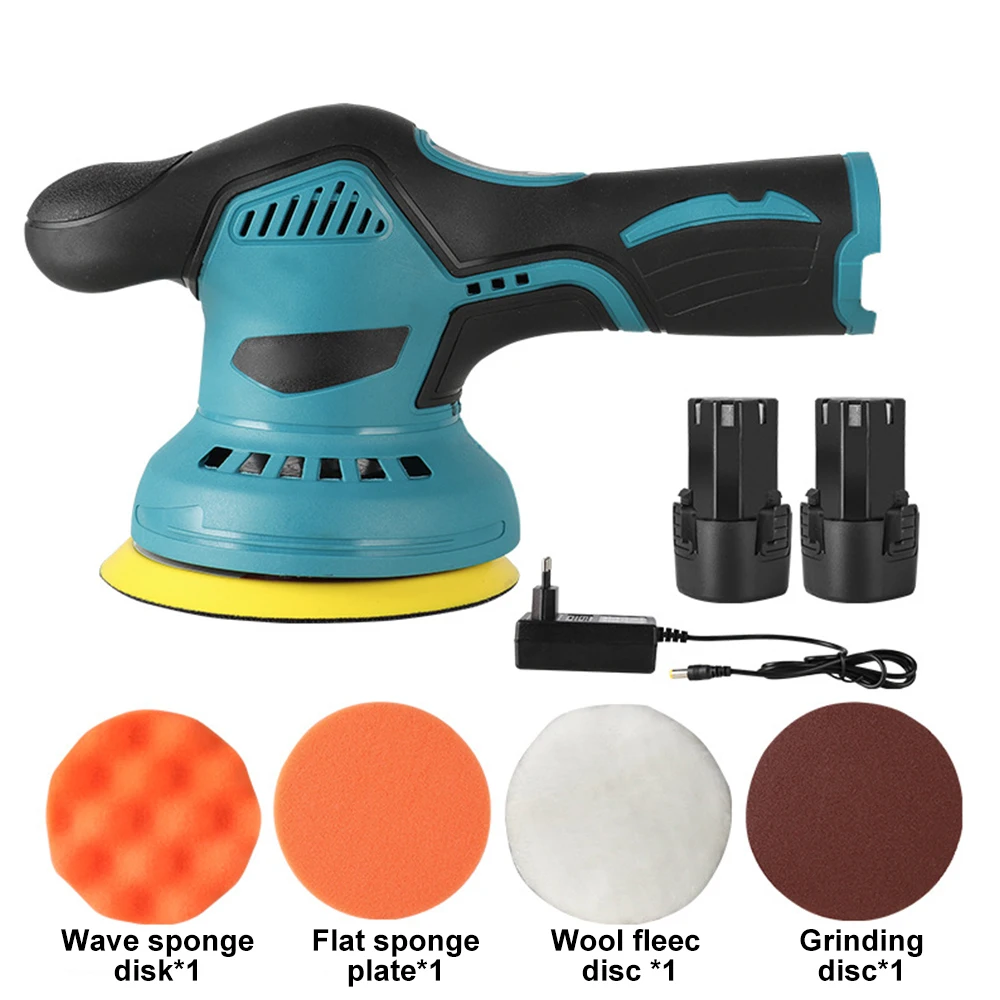 Car Polishing Machine 12V Cordless Polisher 8 Gears 125mm Dia Grind Automotive Electric Waxing Repairing Wireless Sander Polish