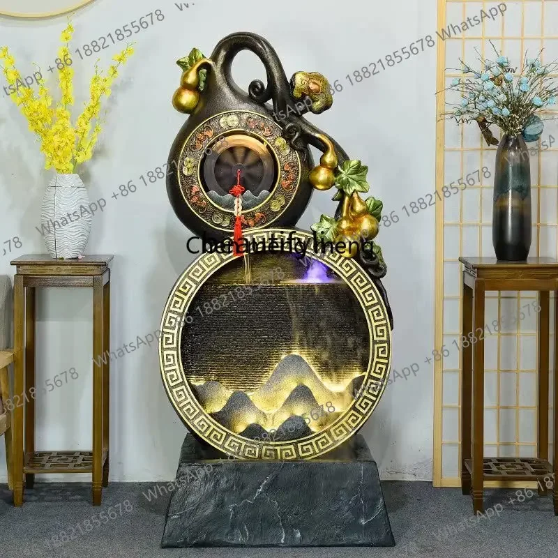 K182ZC182gourd lucky water ornament rockery fountain circulating water living room entrance floor home decoration