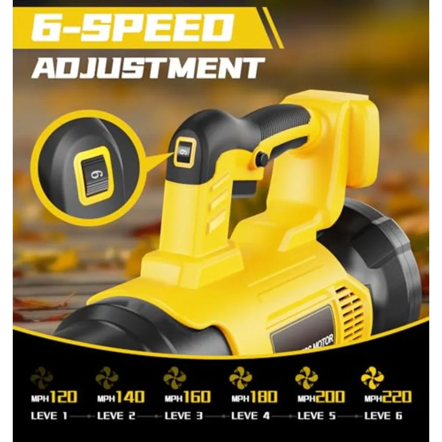 เครื่องเป่าลมไร้สาย เหมาะสำหรับเครื่องเป่าลมไฟฟ้าแบบมือถือ 650 CFM พร้อมมอเตอร์ไร้แปรงถ่าน อุปกรณ์ป้องกันในตัว ปรับความเร็วได้