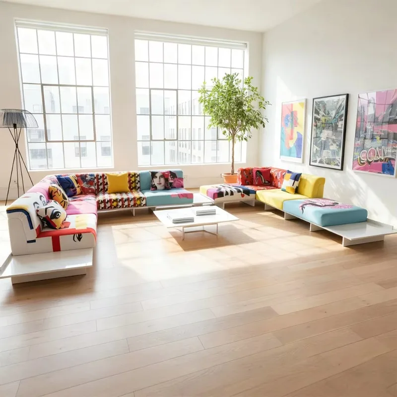Arabian furniture floor sofa, luxury modular combination sofa, comfortable living room furniture mahjong sofa