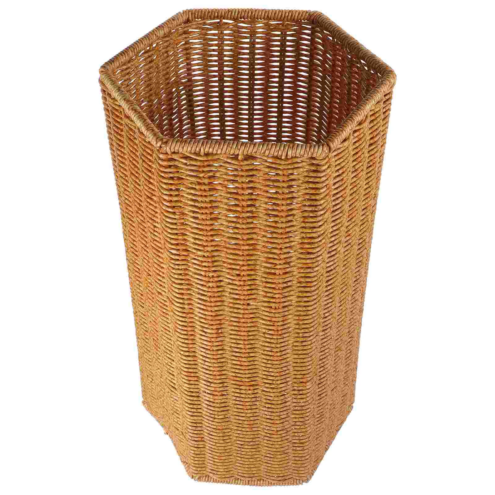 

Imitation Rattan Umbrella Stand Bucket Home Storage Basket Apartment Holder Artificial Long-lasting for Indoor Plastic Entryway