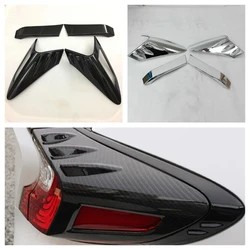 4Pcs Carbon Fiber Style Back Lamp Tail Light Cover Trim Fit For Toyota CHR C-HR 2016 2017 2018 2019 2020