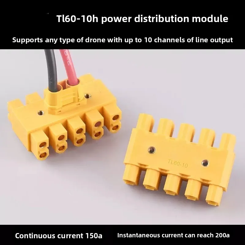 For Tarot TL60-10H Power Distribution Module, 10-Channel XT60 Power Hub with 150A Continuous / 200A Peak for FPV Drone