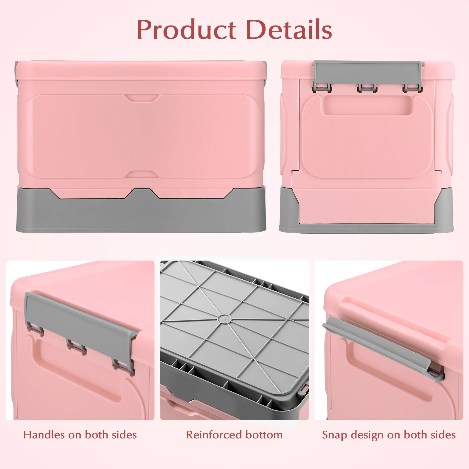 

2 Pcs Foldable Storage Bins Collapsible Boxes ganizers Thick Material Home Travel Storage Containers Car Trunk Containers
