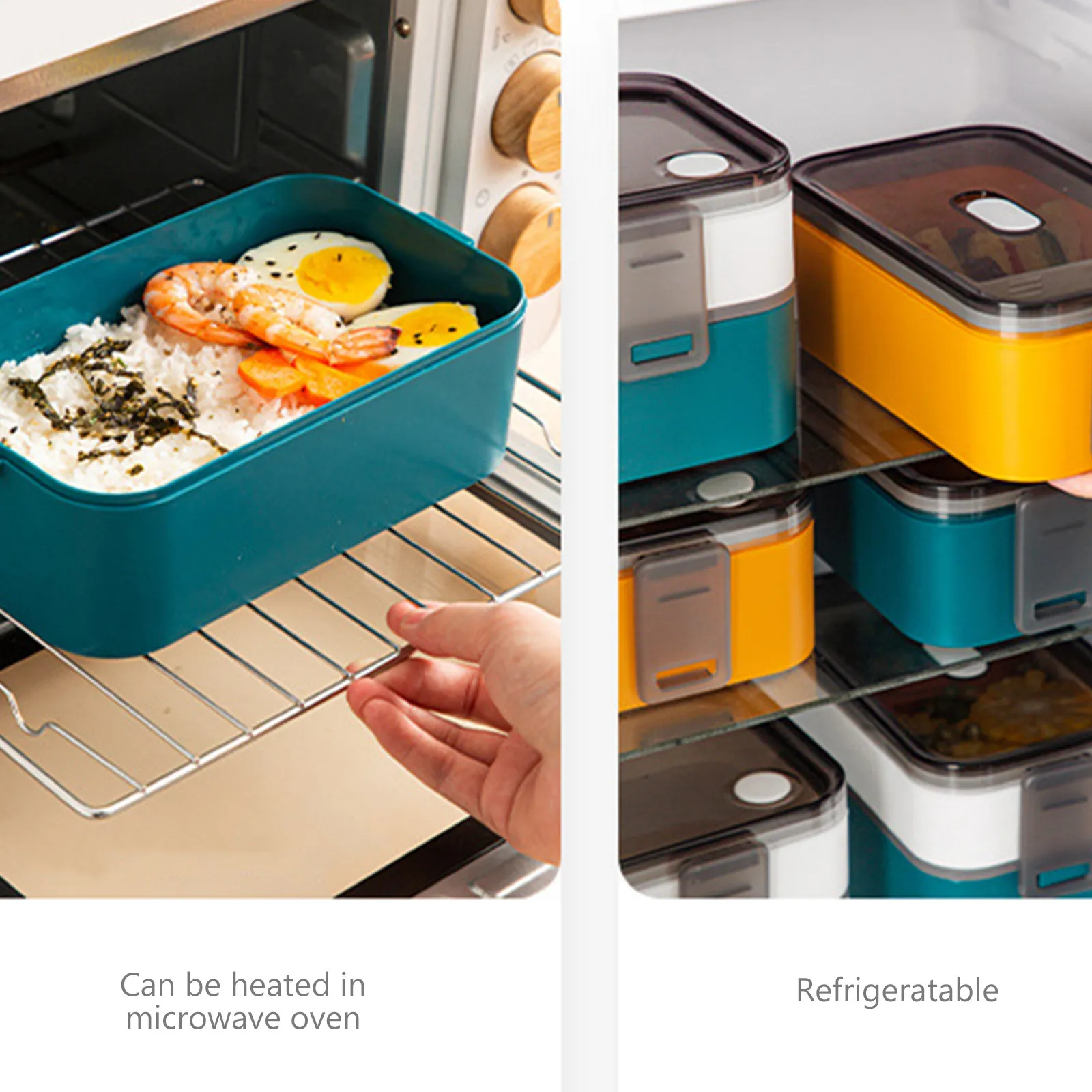 Plastic Food Box Strong Craftsmanship Long Life Fresh Keeping Container Induction Cooker Microwaveable Portable Lunch Holder