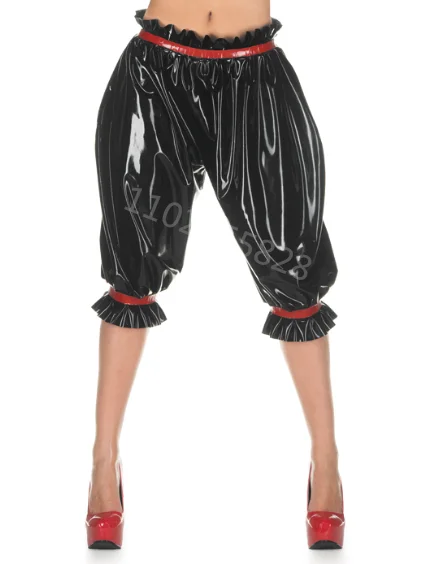 

Natural 100% latex Rubber Gummi Black Loose shorts, motorcycle, cosplay, party, custom-made xs-xxl 0.4 mm