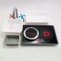 Cuisinière à induction réaliste pour enfants avec son et lumière, jouet de cuisine d'imitation pour tout-petits, modèles à commande manuelle 2