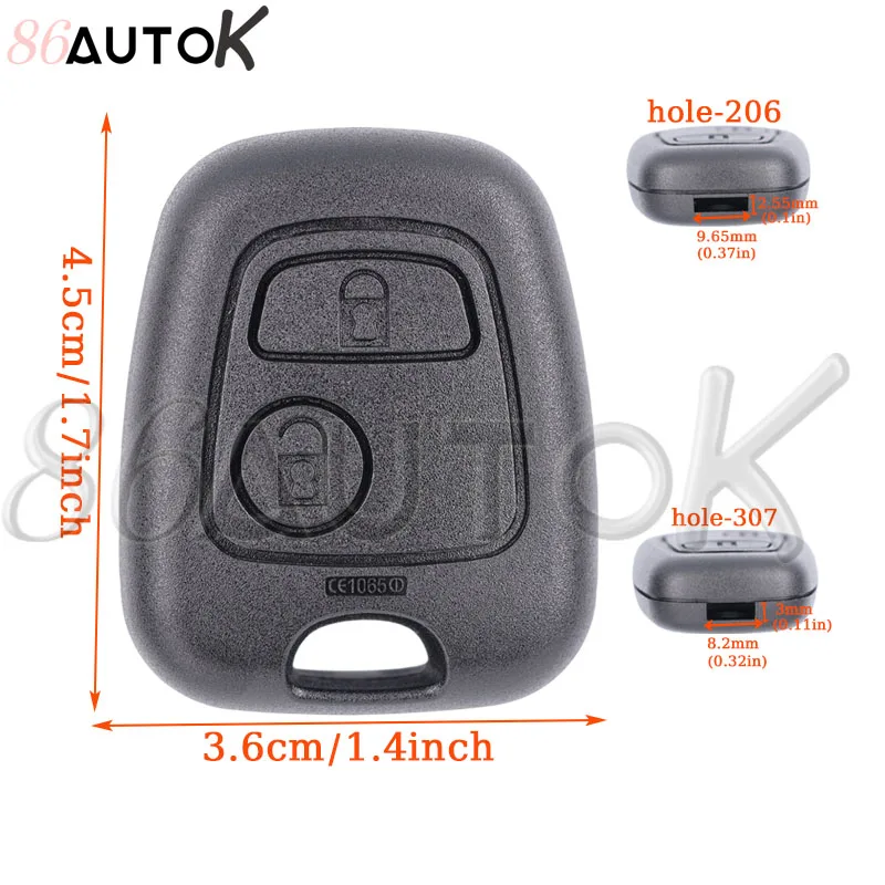 Replacement Car Key Cover Remote Car Key Fob Shell Case for Citroen C1 C2 C3 C4 for Xsara Picasso Peugeot 206 207 307 408 607