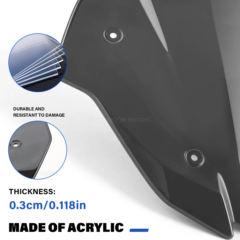 Front Moto windshield For YAMAHA XMAX 300 TECH MAX  XMAX300 TECH MAX+ 2025- Windscreen Deflector Kit for Rain & Wind Protection