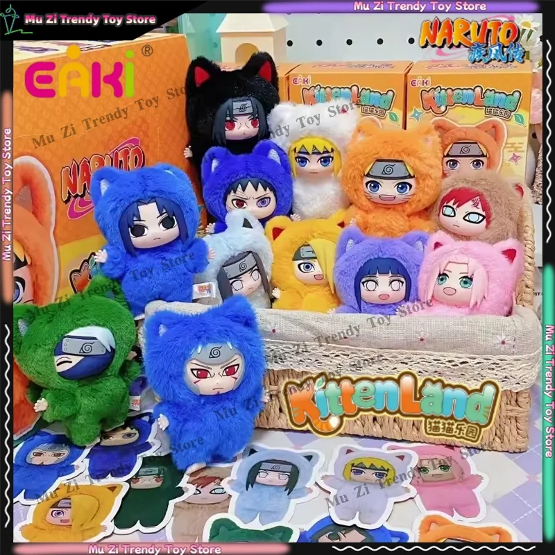 

In Stock EAKI Naruto V3 Cat Paradise Series Plush Blind Box Anime Figure Uchiha Sasuke Uchiha Madara Doll Toys Gift