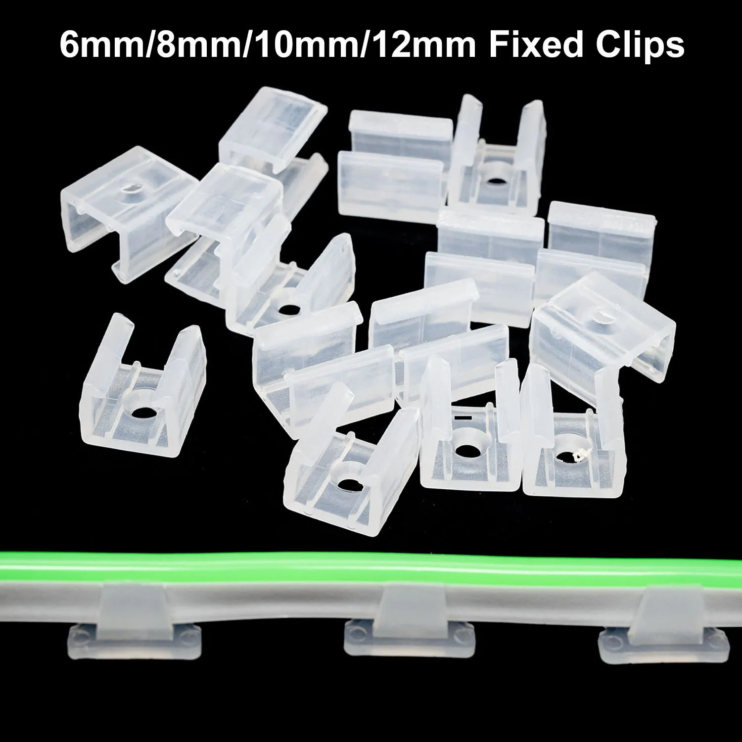 Immagine 7: 6mm 8mm 10mm 12mm Striscia LED Fix Clip Supporto Connettore Accessori Per Il Fissaggio 2835 Luce Al Neon 220V Flessibile COB fibbia in plastica