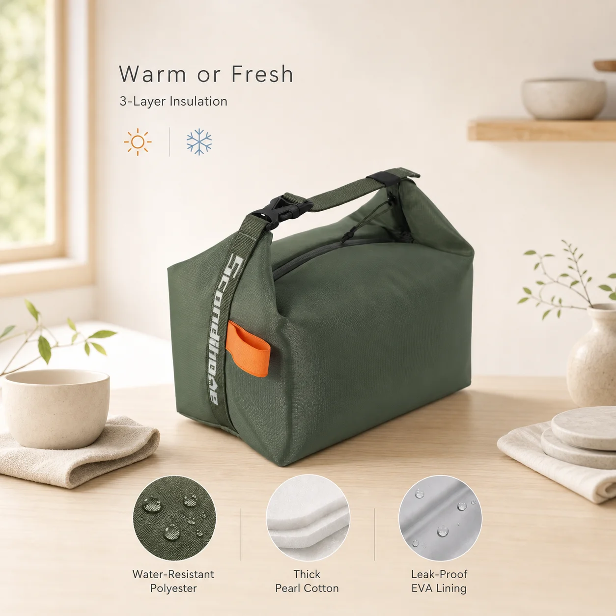 Portable Lunch Bag Woman Insulated Thermal Lunch Box Cooler Handbag Food Bag Carrier For Office School Travel Picnic