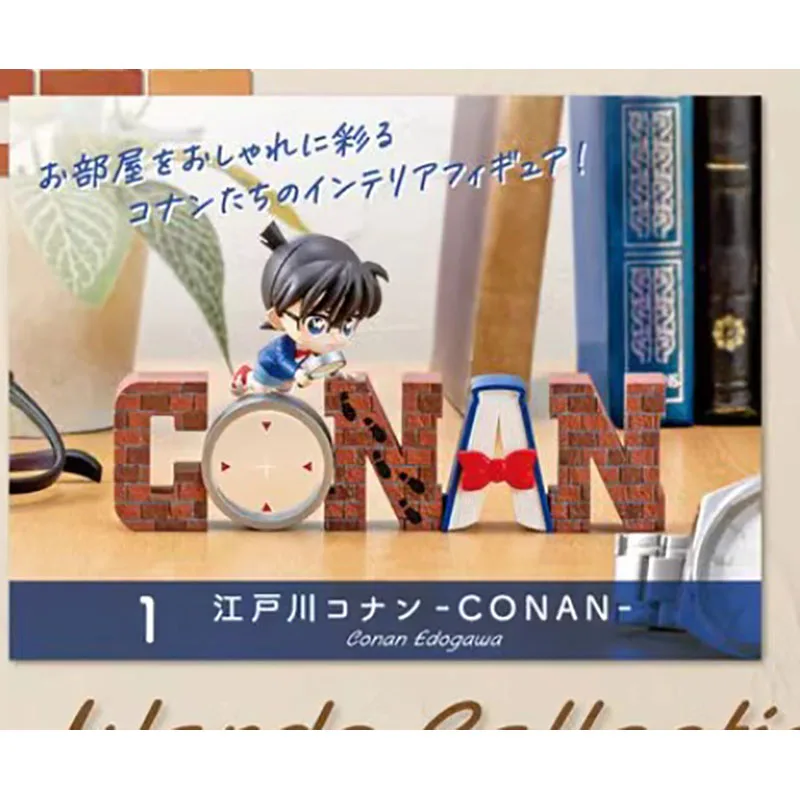 Goods in Stock Genuine Re Ment Conan Words Collection Desktop Cute Decorative Toys with Miniature Props Holiday Gifts