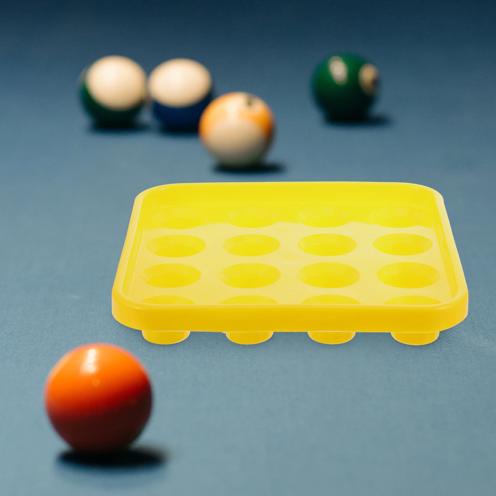

16 Color Yellow Billiard Tray Storage for Pool Balls Snooker Accessories Durable Home Club Use Clear Bins ganizing Table Ball