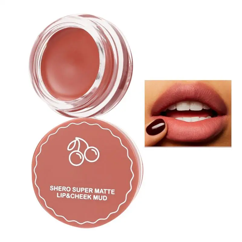 Hydraterende Fluwelen Matte Mousse Effen Lipgloss Modder Lippenstift Zijdezachte Zachte Mist Lippenstift Sexy rode Lipgloss ogen Wang Blush