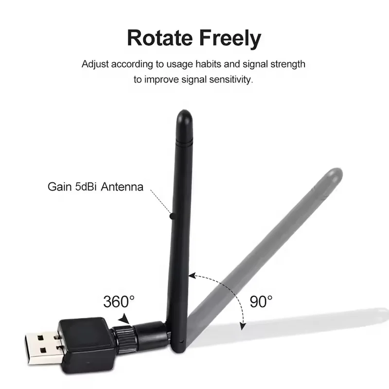 Popular USB 802.11N Wireless USB Wifi Lan Card Wifi Antenna Adapter for Satellite Receiver/Set Top Box
