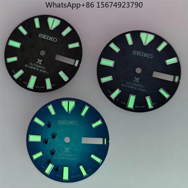 NH36 dial gradual change color dial mechanical watch modification depth diving surface c3 strong green luminous