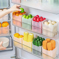 3Pcs BPA-Free Clear Refrigerator Storage Box Space-Saving Kitchen Organization Food Sorting Boxes for Fridge Door & Counter