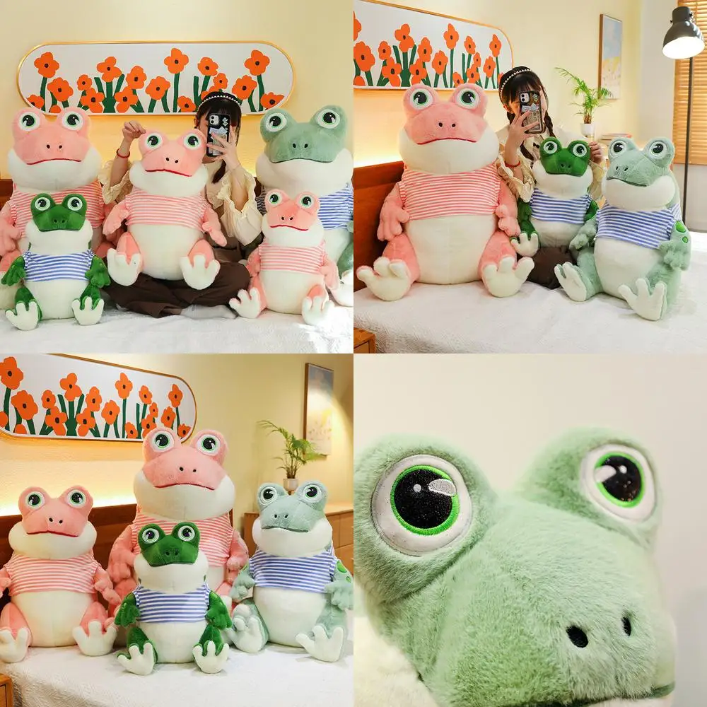 

Кавайная плюшевая игрушка, милая мягкая кукла-лягушка для детей, подарок на день рождения, милая приятная подушка для подруги, очаровательная амигуруми