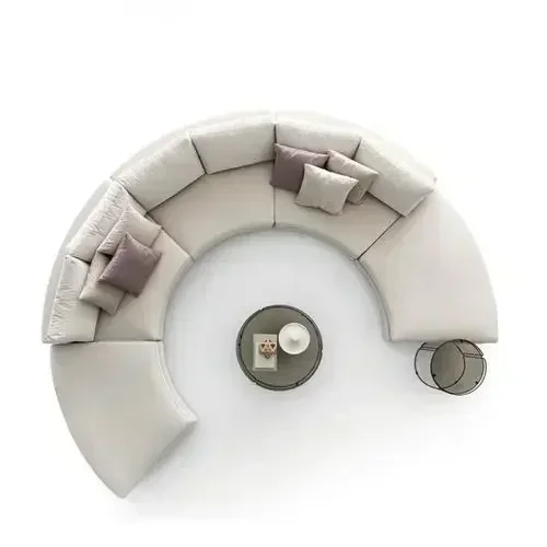 Customized Nordic Hotel Lobby KTV round Office Building Beauty Salon Villa Arc Semicircle Sofa