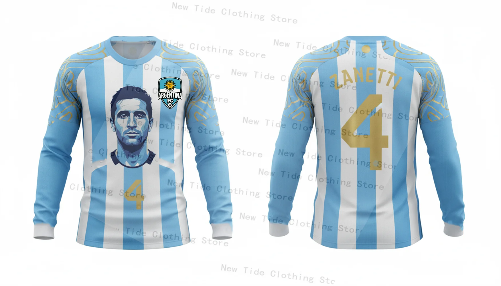 

Men's Argentina Football Fan Jersey Tee- Ideal for Argentine Soccer Fans, Must-Have Fan Gear for Argentina Football Enthusiasts