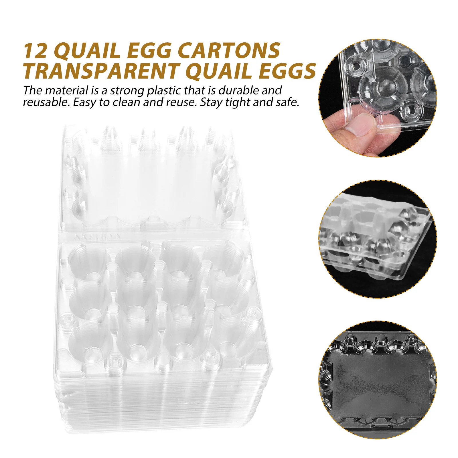 50 Pcs Quail Egg Tray Storage Container Disposable Gift Box Cartons Kitchen Supply Plate Plastic