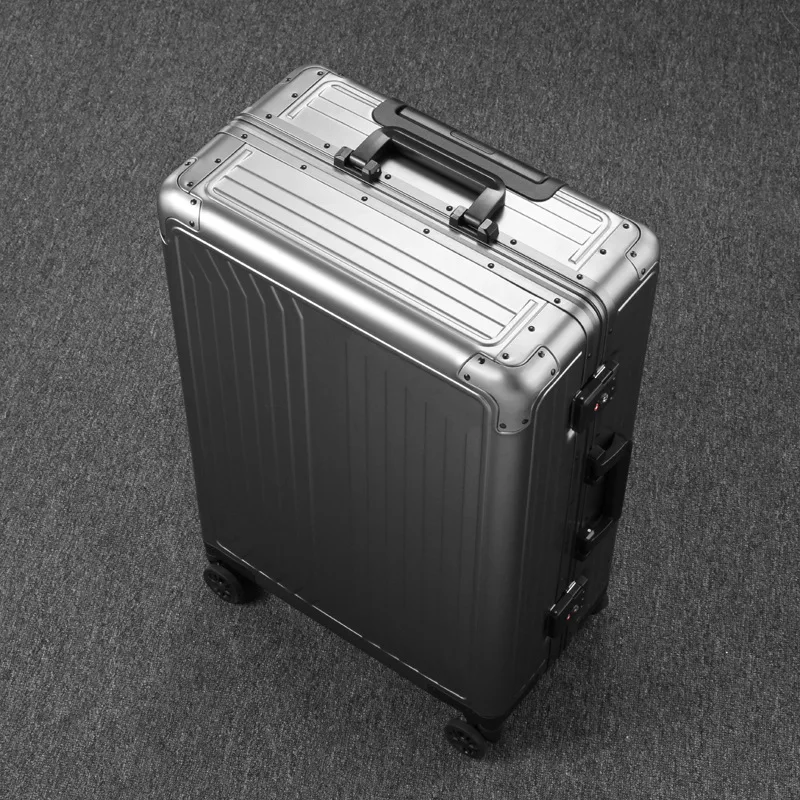 All Aluminum Magnesium Alloy Luggage Male Trolley Case Metal Business 20 Boarding Travel Trunk Female Password Suitcase