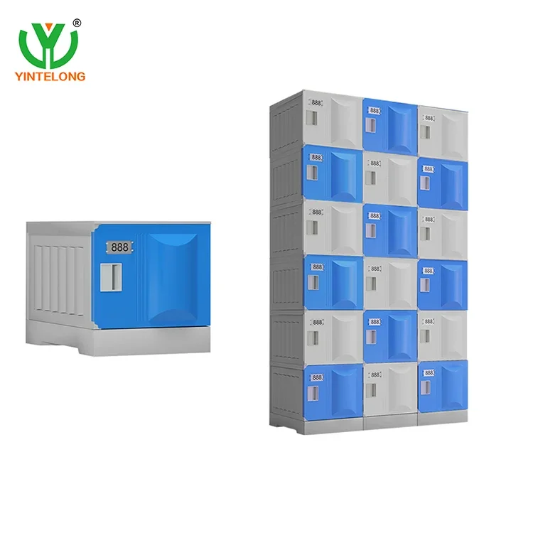 YL Hot Selling Abs Plastic Electronic Smart Gym School Clothes Locker ABS Plastic Bag Cabinet With Lock Locker Storage Cabinet