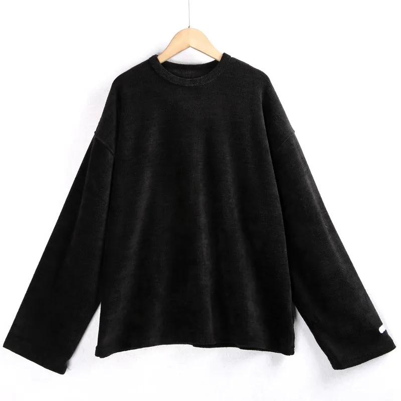 

Slimming Knitwear round Ne Pullover Sweater plus Size Women's Simple Sli Comfortable Fit for Autumn Winter Dr Haunt