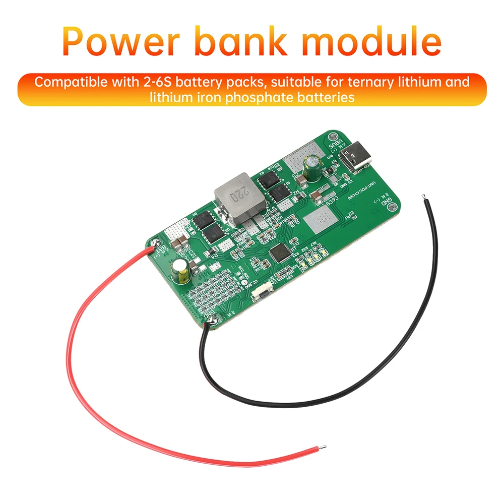 PD140W ثنائي الاتجاه شحن سريع IP2366 2S- 6S بطارية ليثيوم شحن ليثيوم أيون Lifepo4 BMS شاحن TYPE-C محول فرق الجهد