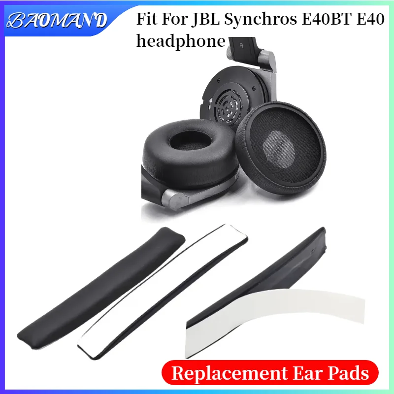 

Replacement Protein Leather Ear Pads Cushion Cover Earpads for JBL Synchros E40BT E40 Headset